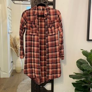 Free People Plaid Buttondown